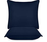 Utopia Bedding Cuscini Letto (Set di 2), 65 x 65 cm Cuscino, Blu Navy