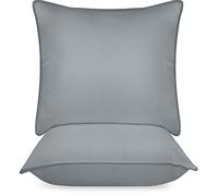 Utopia Bedding Cuscini Letto (Set di 2), 65 x 65 cm Cuscino, Grigio