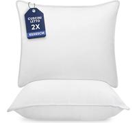 Utopia Bedding Cuscini Letto (Set di 2), 65 x 65 cm Guanciali Letto Coppia, 3D Fibra di Poliestere (Bianco)