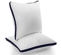 Utopia Bedding Cuscini Letto (Set di 2), 65 x 65 cm Guanciali Letto Coppia, Tessuto spazzolato con Fibra di Poliestere 3D, Morbida e Traspirante Cuscini (Blu Marino)