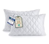 Utopia Bedding Cuscini trapuntati, Cuscini trapuntati per letto e cuscini decorativi, Cuscini per divano. (2, Bianco, 50x75 cm)