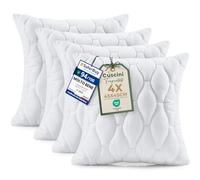 Utopia Bedding Cuscini trapuntati, Cuscini trapuntati per letto e cuscini decorativi, Cuscini per divano. (4, Bianco, 45x45 cm)