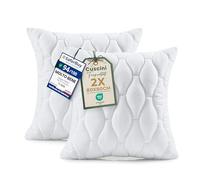 Utopia Bedding Cuscini trapuntati, Set di 2, 80 x 80 cm, Bianco