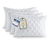 Utopia Bedding Cuscini trapuntati, Set di 4, 30 x 50 cm, Bianco