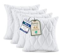 Utopia Bedding Cuscini trapuntati, Set di 4, 50 x 50 cm, Bianco