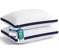 Utopia Bedding Cuscini letto Set 2 pezzi 40x70 cm Morbidi Traspiranti Tessuto spazzolato Blu Marino