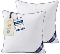 Utopia Bedding Cuscino Decorativo, Per Divano, 40x40 cm, Set di 2 Cuscini | imbottitura cuscini, per letto, cuscini per divano, cuscini decorativi, realizzato in fibra vergine morbida e cava, Bianco