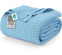Utopia Bedding DuVerture in cotone 300 GSM goffrato (Blu Cielo - 228 x 182 cm), piumone morbido, leggero e traspirante per tutte le stagioni