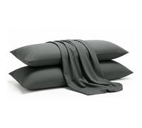 Utopia Bedding - Federa in Jersey 40 x 145 cm, Set da 2 - OEKO-TEX - Federa in misto cotone con chiusura a busta - Grigio (cuscino interno non incluso), Solo Federa