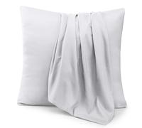 Utopia Bedding - Federe Set Di 2-60 x 60 Cm - Copricuscino In Poliestere - Morbida Spazzolata Microfibra Federe Con Chiusura A Busta - Bianco