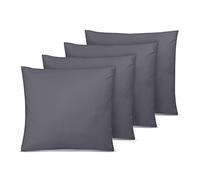Utopia Bedding - Federe Set Di 4-40 x 40 Cm - Copricuscino In Poliestere - Morbida Spazzolata Microfibra Federe Con Chiusura A Busta - Grigio