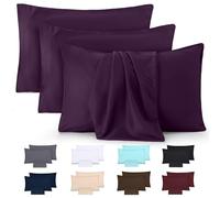 Utopia Bedding - Federe Set Di 4-50 x 75 Cm - Copricuscino In Poliestere - Morbida Spazzolata Microfibra Federe Con Chiusura A Busta - Viola