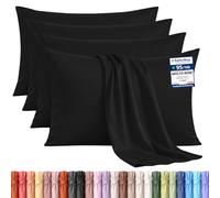 Utopia Bedding - Federe Set Di 4 Copricuscino - 50 x 75 cm - Nero