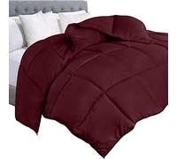 Utopia Bedding Inserto per piumino, trapuntato, con linguette angolari, alternativa trapuntata (doppio, bordeaux/rosso)