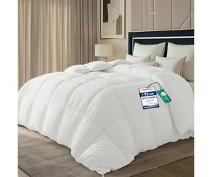 Utopia Bedding Invernale Piumone - Piumino singolo - Piumino letto Singolo, Trapunta Singolo, 100% Microfibra in Fibra Cava (Bianco, 135 x 200 cm - 350 GSM)