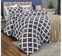 Utopia Bedding King Comforter Set Grey, Printed Comforters King Size, 3 Piece Lightweight All Season Down Alternative Bedding Set with 1 Comforter (90 x 102 in) and 2 Pillow Shams (20 x 36 in)