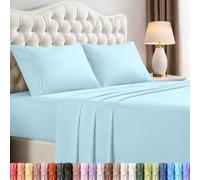 Utopia Bedding, lenzuola per letto matrimoniale king size, 4 pezzi, in microfibra spazzolata, resistenti al restringimento e allo scolorimento, facile manutenzione (blu ghiaccio)