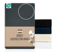 Utopia Bedding - Lenzuolo con Angoli in Jersey - Polycotton - 25 cm di Tasca Profonda (140 x 200 cm, Antracite)