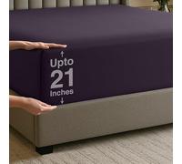 Utopia Bedding Lenzuolo con angoli king size con tasca profonda, per materassi fino a 53 cm, morbido, traspirante e confortevole, resistente al restringimento e allo sbiadimento, facile da pulire