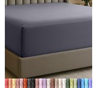 Utopia Bedding Lenzuolo con angoli king size, tasca extra profonda, tasca profonda 53 cm, in morbida microfibra, resistente al restringimento e allo sbiadimento, facile da pulire, 1 lenzuolo con