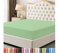 Utopia Bedding Lenzuolo con angoli, lenzuolo con angoli, tasca profonda, in morbida microfibra, resistente al restringimento e allo sbiadimento, di facile manutenzione, solo 1 lenzuolo con angoli
