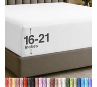 Utopia Bedding Lenzuolo con angoli per letto queen size, tasca extra profonda da 53 cm, in morbida microfibra, resistente al restringimento e allo sbiadimento, facile da pulire, 1 lenzuolo con angoli