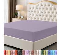 Utopia Bedding Lenzuolo con angoli Queen - Lenzuolo inferiore - Tasca profonda - Morbida microfibra - Resistente al restringimento e allo sbiadimento - Facile da pulire, 1 lenzuolo con angoli (Queen, Lavanda)