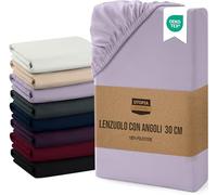 Utopia Bedding Lenzuolo con Angoli, Una Piazza - 180x200x30 cm - Lavanda - Microfibra di Poliestere Spazzolato - Lenzuolo Sotto con Angoli Elasticizzato