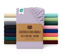 Utopia Bedding Lenzuolo con Angoli Una Piazza - 90x200cm - Lavanda - Microfibra di Poliestere Spazzolato - Lenzuolo Sotto Singolo con Angoli Elasticizzato
