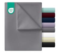 Utopia Bedding Lenzuolo piano per 2 persone (266 x 259 cm, grigio) - Tessuto in microfibra spazzolata morbida - per letto misura 150 x 200 cm