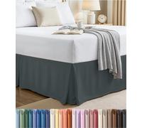 Utopia Bedding Mantovana giroletto king size, morbida con volant quadrupla plissettata, facile da montare, con caduta su misura da 40,6 cm, qualità alberghiera, resistente al restringimento e allo
