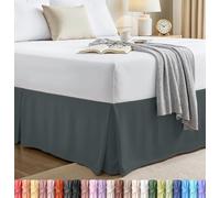 Utopia Bedding Mantovana giroletto king size, morbida con volant quadrupla plissettata, facile da montare, con caduta su misura da 40,6 cm, qualità alberghiera, resistente al restringimento e allo