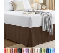 Utopia Bedding Mantovana giroletto matrimoniale, morbida con volant quadrupla plissettata, facile da montare, con caduta su misura da 40,6 cm, qualità alberghiera, resistente al restringimento e allo