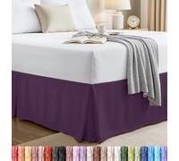 Utopia Bedding Mantovana giroletto matrimoniale, morbida con volant quadrupla plissettata, facile da montare, con caduta su misura di 40 cm, qualità alberghiera, resistente al restringimento e allo