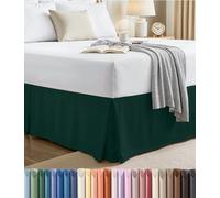 Utopia Bedding Mantovana giroletto matrimoniale, morbida con volant quadrupla plissettata, facile da montare, con caduta su misura da 40,6 cm, qualità alberghiera, resistente al restringimento e allo