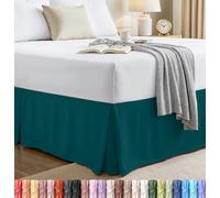 Utopia Bedding Mantovana giroletto matrimoniale, morbida con volant quadruple plissettato, facile da montare, con caduta su misura da 40,6 cm, qualità alberghiera, resistente al restringimento e allo