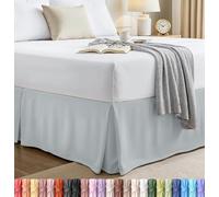 Utopia Bedding Mantovana giroletto queen size, morbida con volant a pieghe quadruple, facile da montare, con caduta su misura da 40 cm, qualità alberghiera, resistente al restringimento e allo