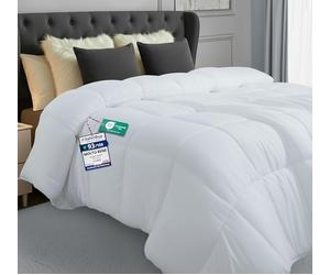 Utopia Bedding Piumino 200 x 200 cm, Piumone Leggero per Letto Una Piazza e Mezza, Trapunta in Microfibra per Tutte le Stagioni, 100% Imbottitura in Fibra Cava (Bianco)