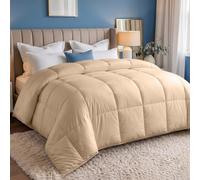 Utopia Bedding Piumino Estivo Per Letto Matrimoniale, 220x240 cm, Beige