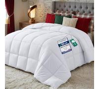 Utopia Bedding Piumone 135 x 200 cm, per tutte le stagioni, imbottitura 370 GSM traspirante, trapunta super morbida (bianco)