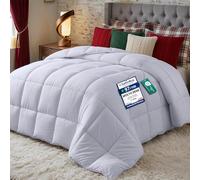 Utopia Bedding Piumone 140 x 200 cm 370 GSM, Piumino singolo, Piumino Letto Singolo, Trapunta Singolo 100% Microfibra (Bianco)