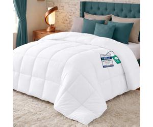 Utopia Bedding Piumone 140 x 200 cm 370 GSM, Piumino singolo, Piumino Letto Singolo, Trapunta Singolo 100% Microfibra (Bianco)