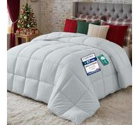 Utopia Bedding Piumone 200 x 200 cm 370 gsm, Piumino Una Piazza e Mezza, Piumino Letto Una Piazza e Mezza, Trapunta Una 100% Microfibra (Grigio Chiaro)