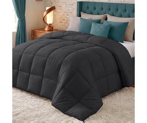 Utopia Bedding Piumone - Piumino Letto Matrimoniale - Trapunta 100% Microfibra in Fibra Cava - (Grigio, 220 x 240 cm-370 gsm)
