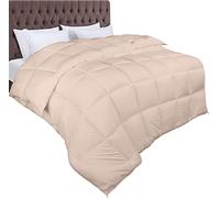 Utopia Bedding Piumone - Piumino Matrimoniale - Piumino Letto Matrimoniale - Trapunta Matrimoniale 100% Microfibra in Fibra Cava - (Beige, 220 x 240 cm- 370 gsm)