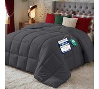 Utopia Bedding Piumone - Piumino Singolo - Piumino Letto Singolo - Trapunta Singolo 100% Microfibra in Fibra Cava - (Grigio, 155 x 220 cm-370 gsm)