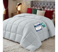 Utopia Bedding Piumone Singolo 155 x 220 cm 370 gsm, Piumino Letto, Trapunta 100% Microfibra (Grigio Chiaro)