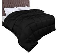 Utopia Bedding Piumone Una Piazza e Mezza - Trapunta 100% Microfibra in Fibra Cava - (Nero, 200 x 200 cm 370 gsm)