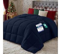 Utopia Bedding Piumone una Piazza e Mezza - Trapunta Letto 100% Microfibra in Fibra Cava - (Blu Navy, 200 x 200 cm 370 GSM)