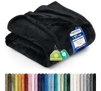 Utopia Bedding Plaid Coperta Pile di Flanella [150x200 cm, Nero] | Pled Divano, Coperta Morbida per Letto Matrimoniale, Calda e Accogliente, Ideale per Letto, Divano e Poltrona